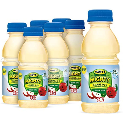 Motts Mighty Soarin Apple Juice Drink, 8 Fl Oz Bottles, 6 Pack